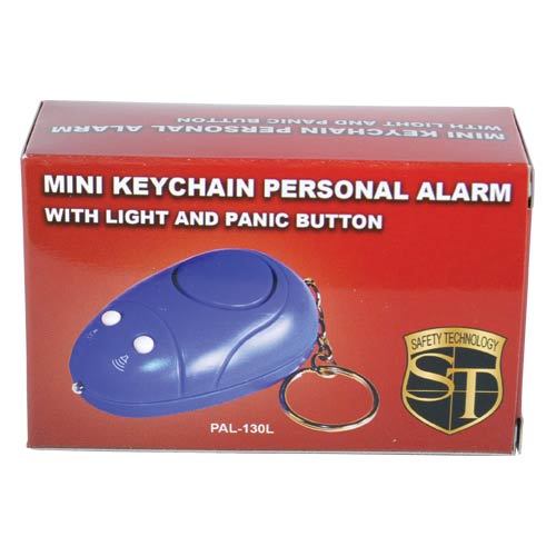 New Mini Keychain Personal Alarm with Light and Panic/Test Button BLUE