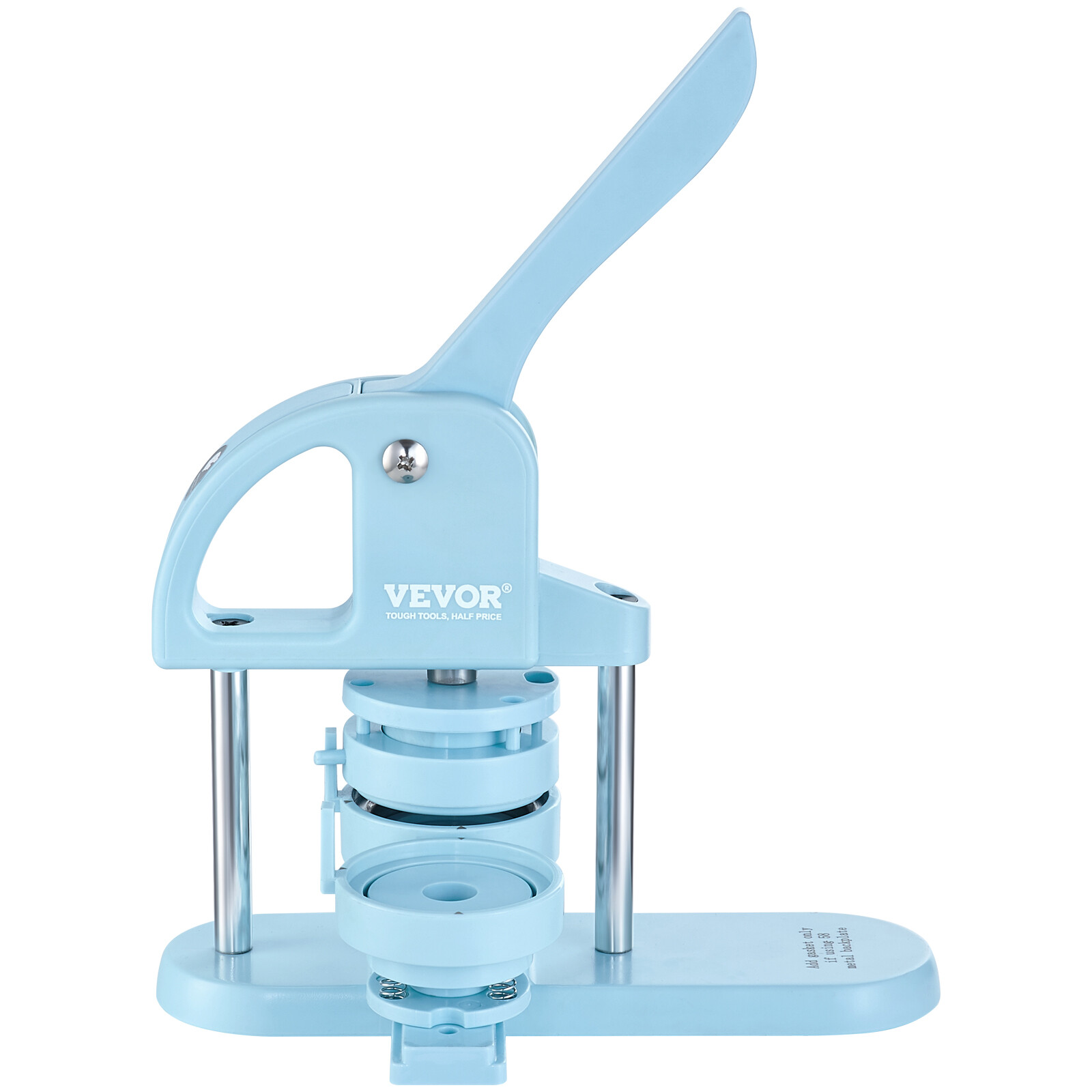 VEVOR Button Maker Machine Pin Badge Maker 1/1.25/2.28 inch 3-in-1 Blue for DIY