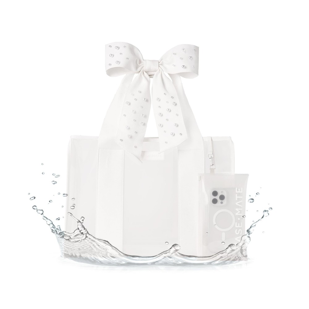 Case-Mate Jelly Tote Bag Ivory Pearl Fast Ship