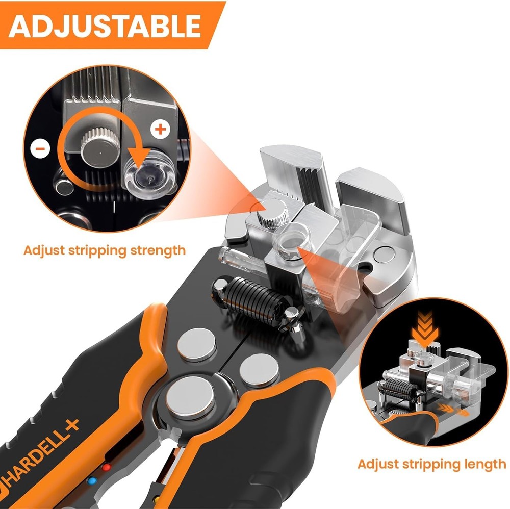 + Wire Stripper Tool, 3-in-1 Automatic Wire Stripper, Self Adjusting Wire Cri...