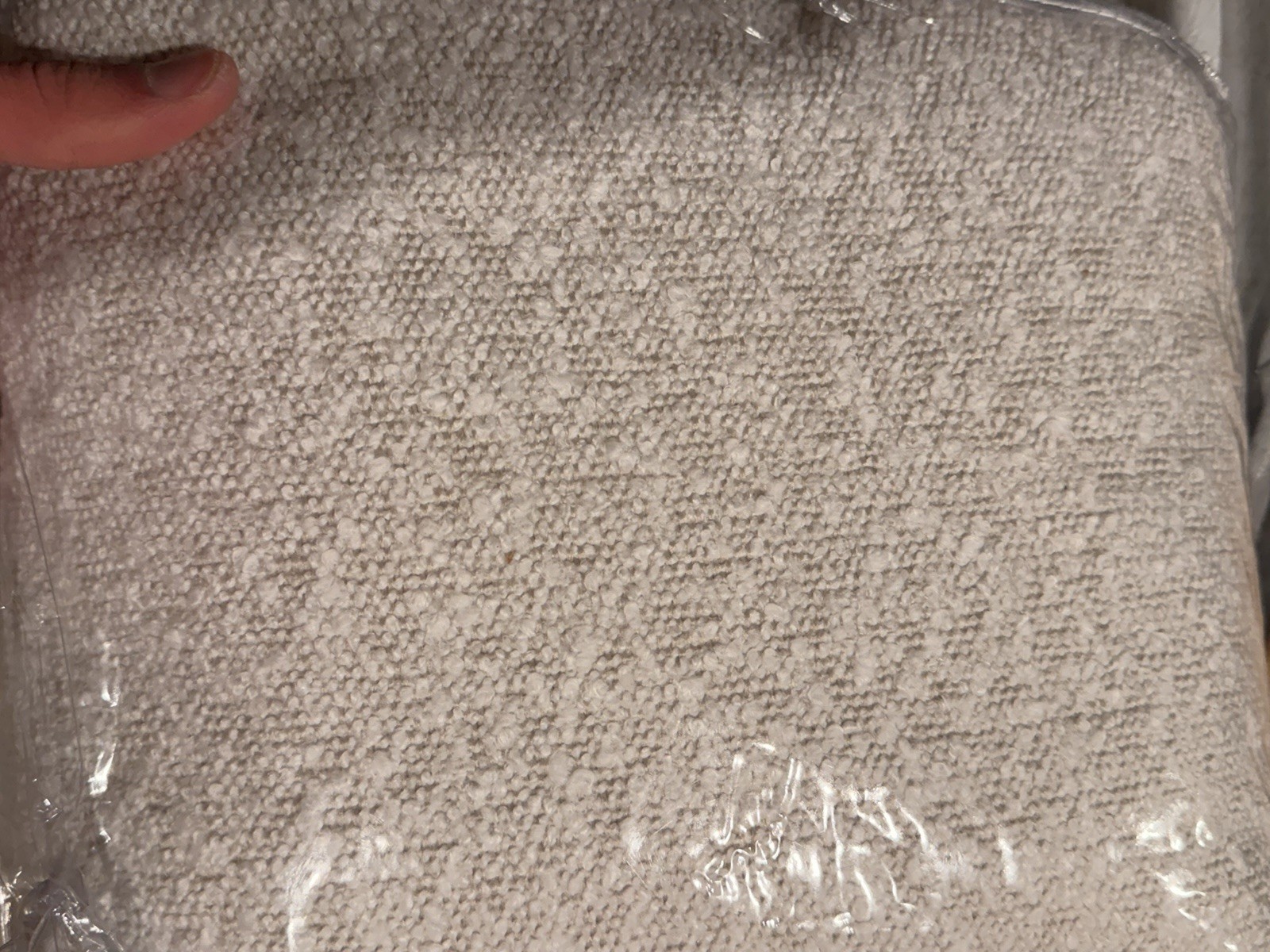 Pottery Barn Teen Chunky Boucle Ivory Bean Bag Chair Large Slipcover Cover NWOT