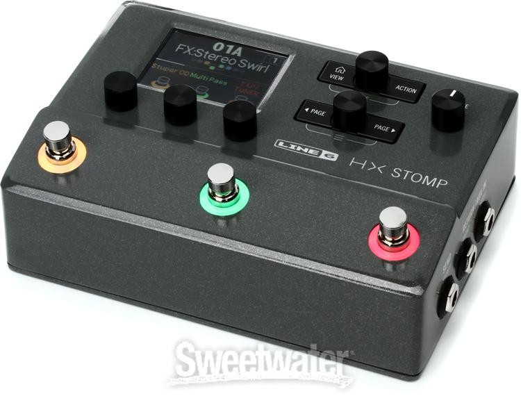 Line 6 HX Stomp Guitar Multi-effects Floor Processor - Cosmic Gray - Sweetwater
