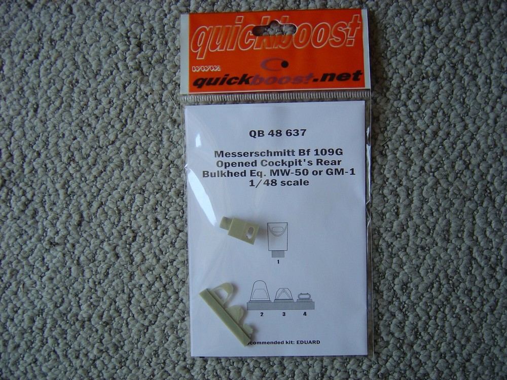 Quickboost 48637 1/48 Bf109G open rear cockpit compartment bulkhead (MW-50 GM-1)
