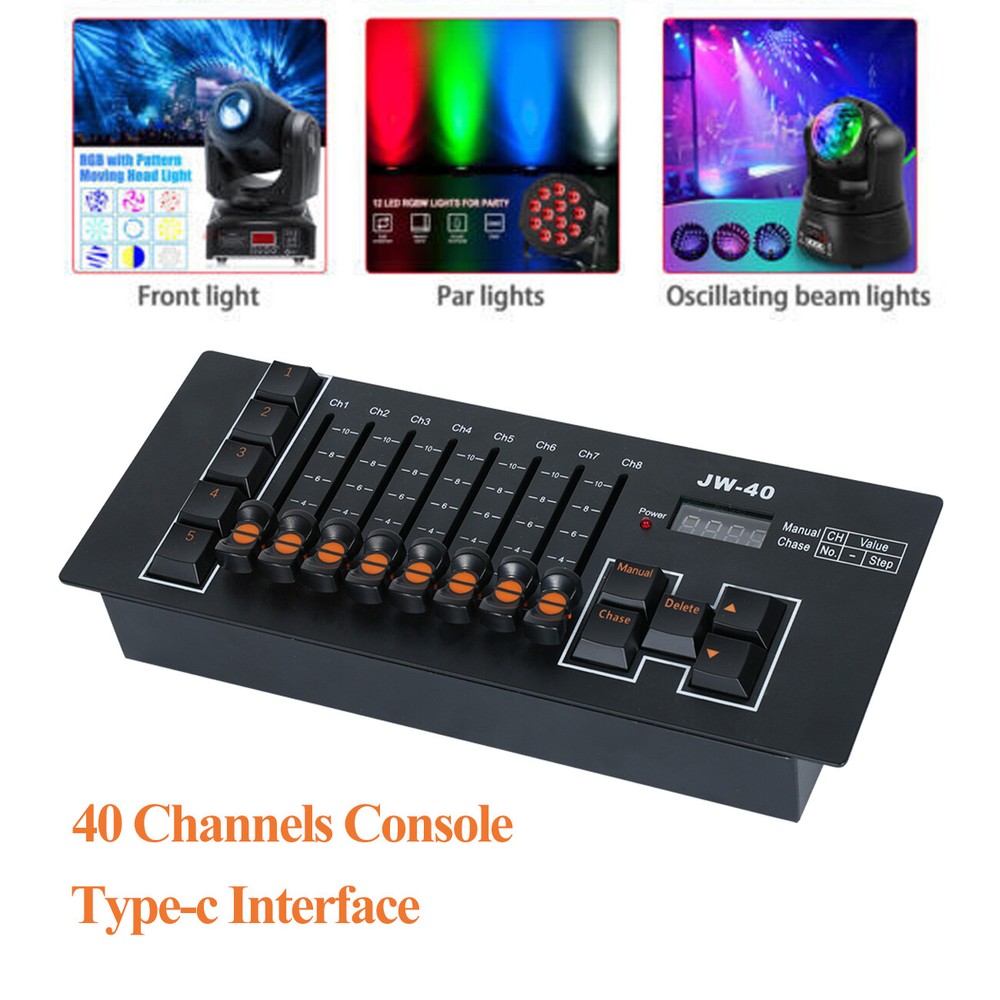 DMX 40 Channel Control Controller Console For Stage Party Lights Battery Powered
