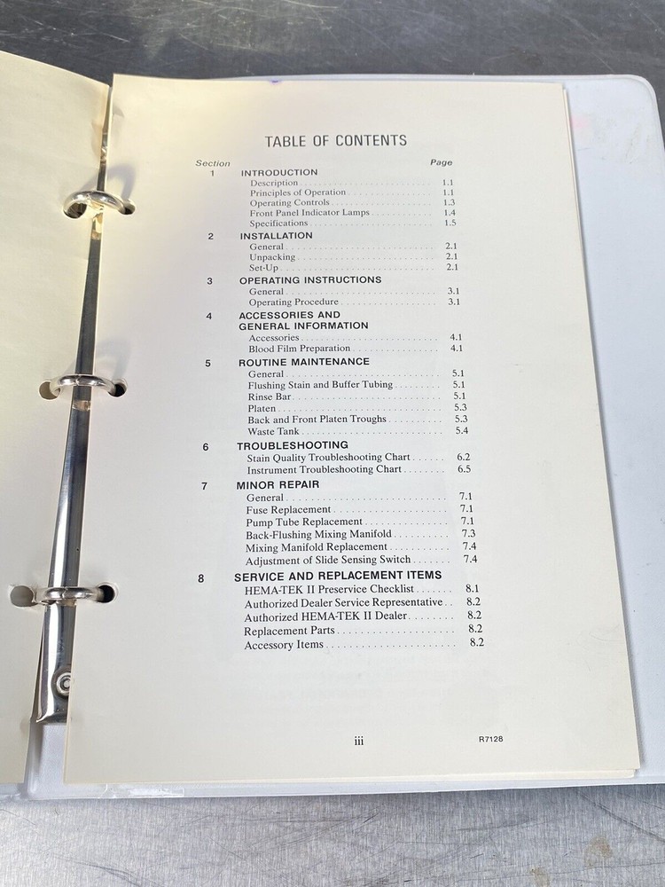 Ames Hema-tek II Automated Slide Stainer- Users Guide / Instructions Book Manual