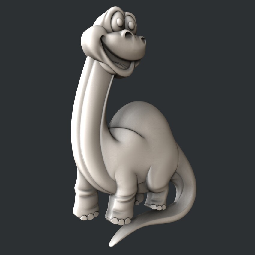 3d STL models for CNC, Artcam, Aspire, dinosaur