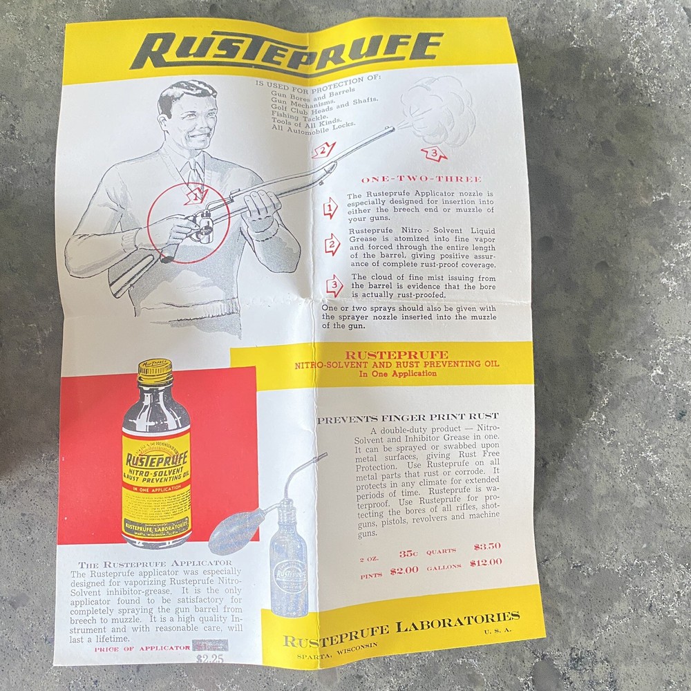NEW OLD STOCK Rusteprufe Applicator Vaporizer Rusteprufe Laboratories Rust Proof