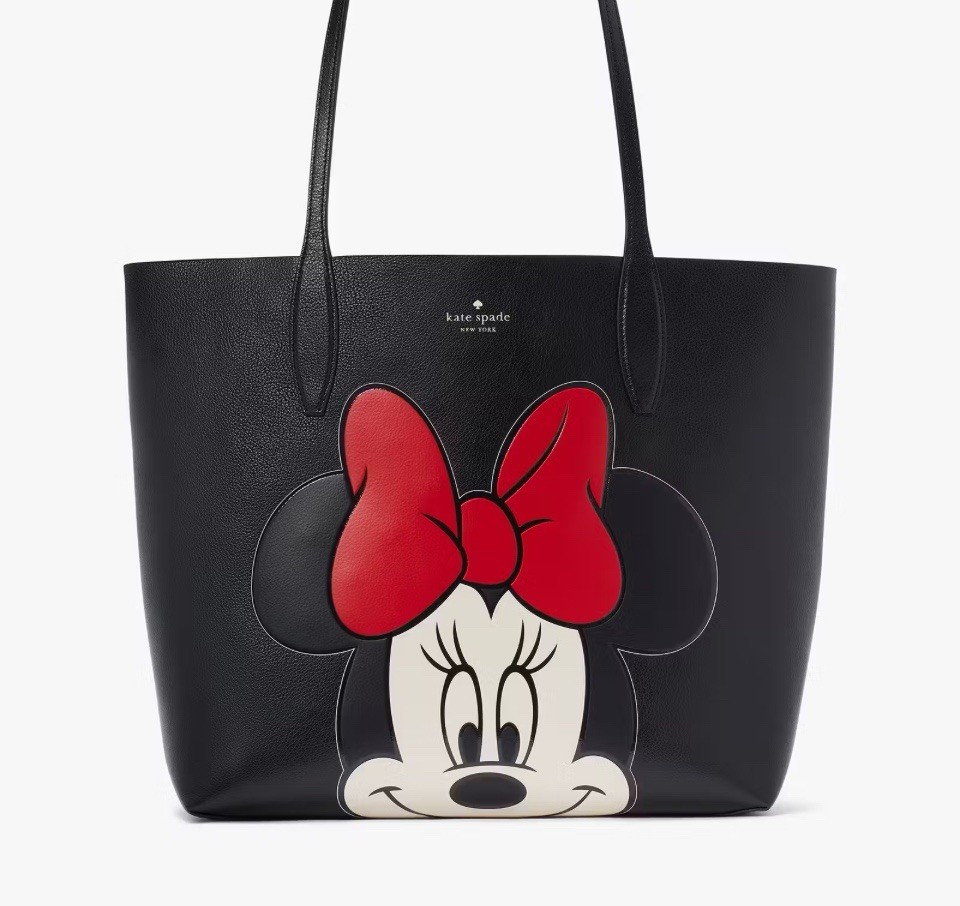 NWT Disney Kate Spade Minnie Mouse Black Large Tote Bag NEW