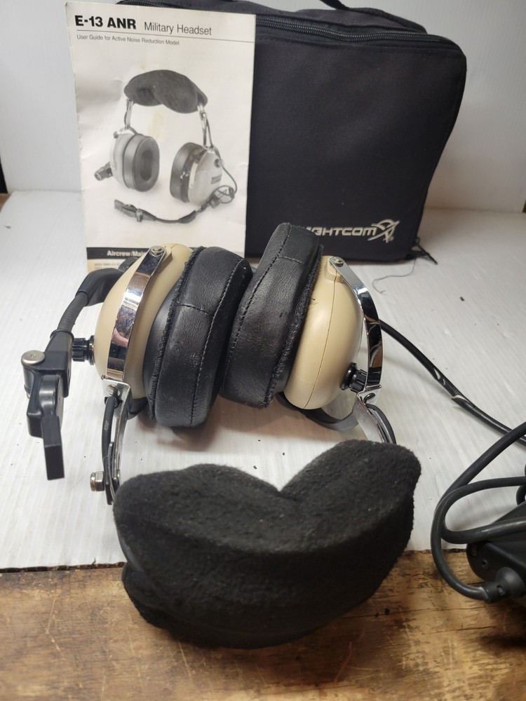 FLIGHTCOM E-13 ANR Active Noise Reduction Military Headset Not Tested