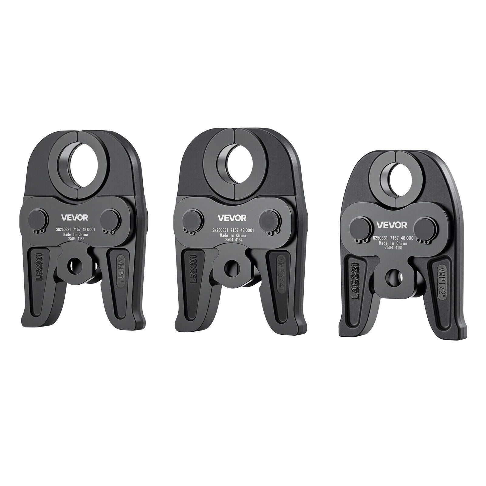 VEVOR MegaPress Jaws, 3PCS Pressing Jaws 1/2", 3/4" & 1" for MegaPress Carbon St