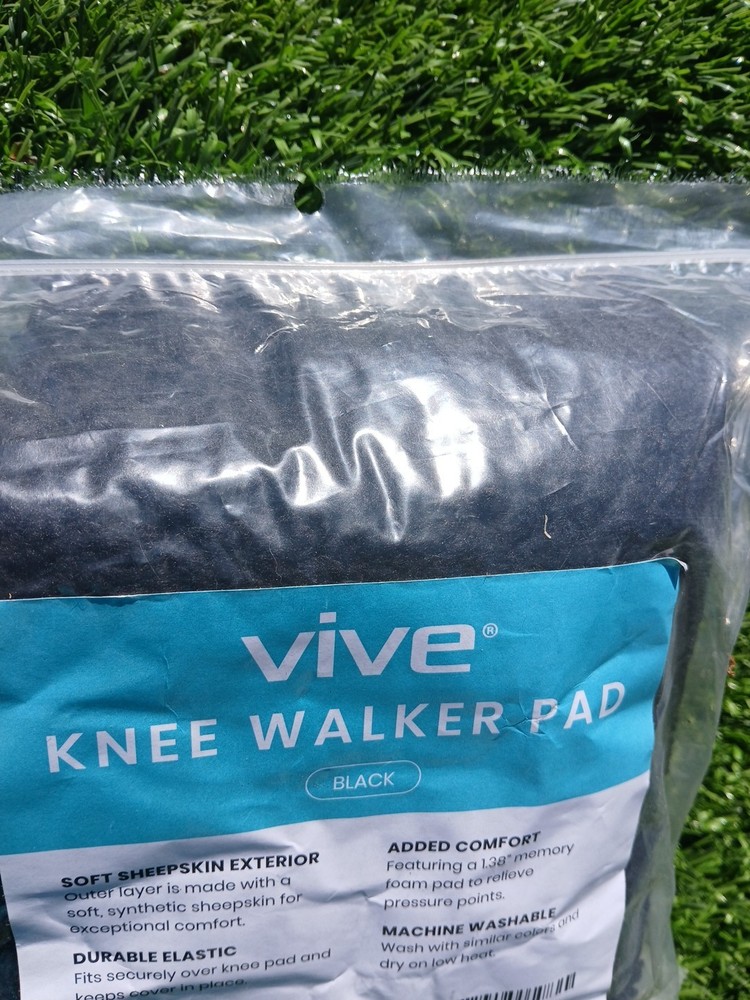 VIVE Mobility Memory Foam Knee Walker Pad - CSH1006BLK New