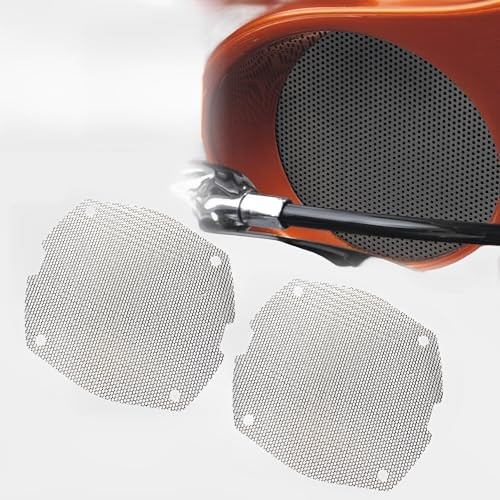 Front Mesh Speaker Grill Cover Panels Replacement for Harley Davidson Chrome