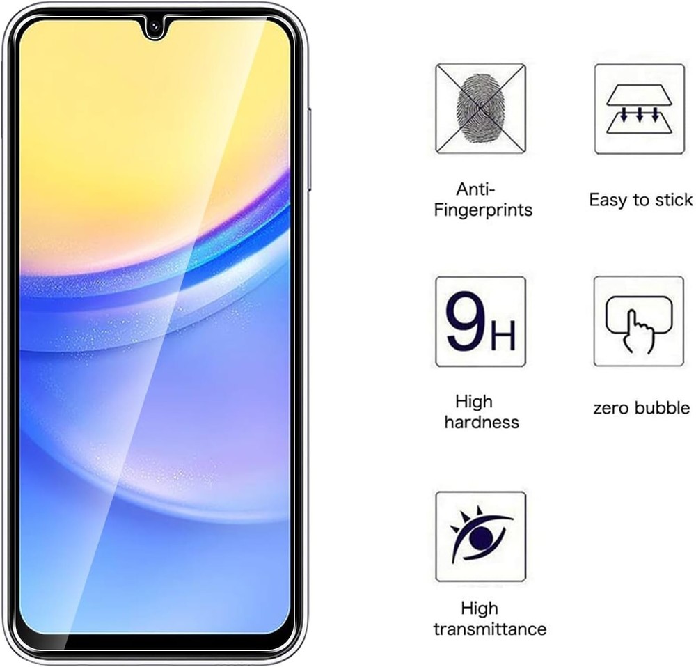 For Samsung Galaxy A02s Clear Tempered Glass Screen Protector , Case Friendly