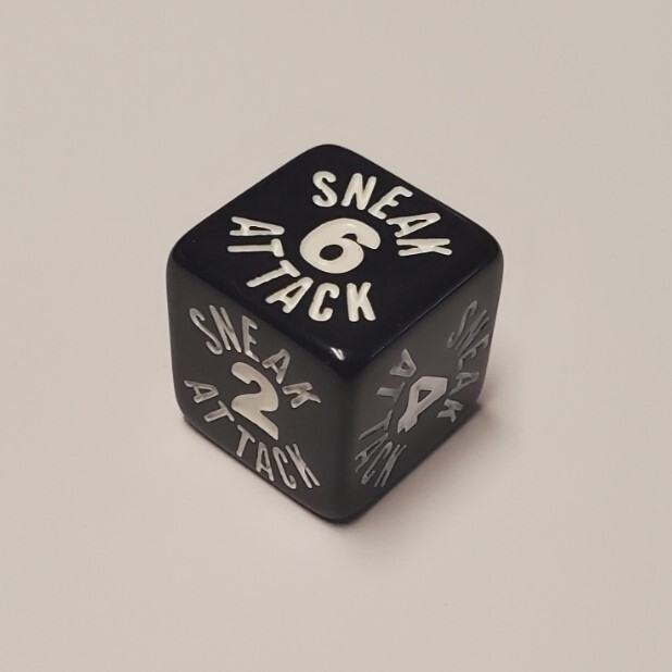 Sneak Attack d6 Dice Compatible with Dungeons and Dragons Rogue (5 Pack) D&D