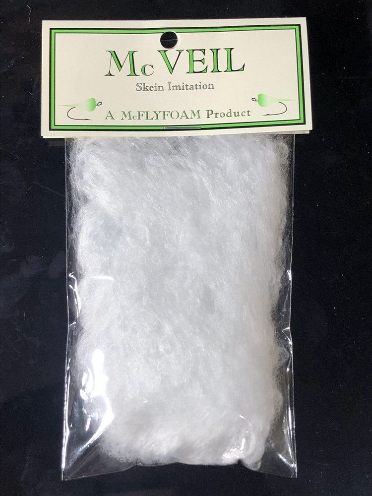 McVEIL SKEIN IMITATION by McFLYFOAM. FLY TYING GLO BUGS, EGG PATTERNS. YARN.
