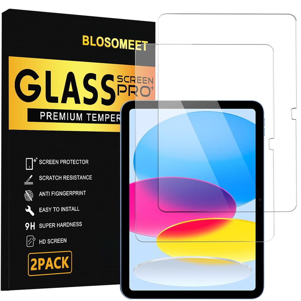 BLOSOMEET 2 Pack Screen Protector for iPad 11th/10th A16 2025/2022
