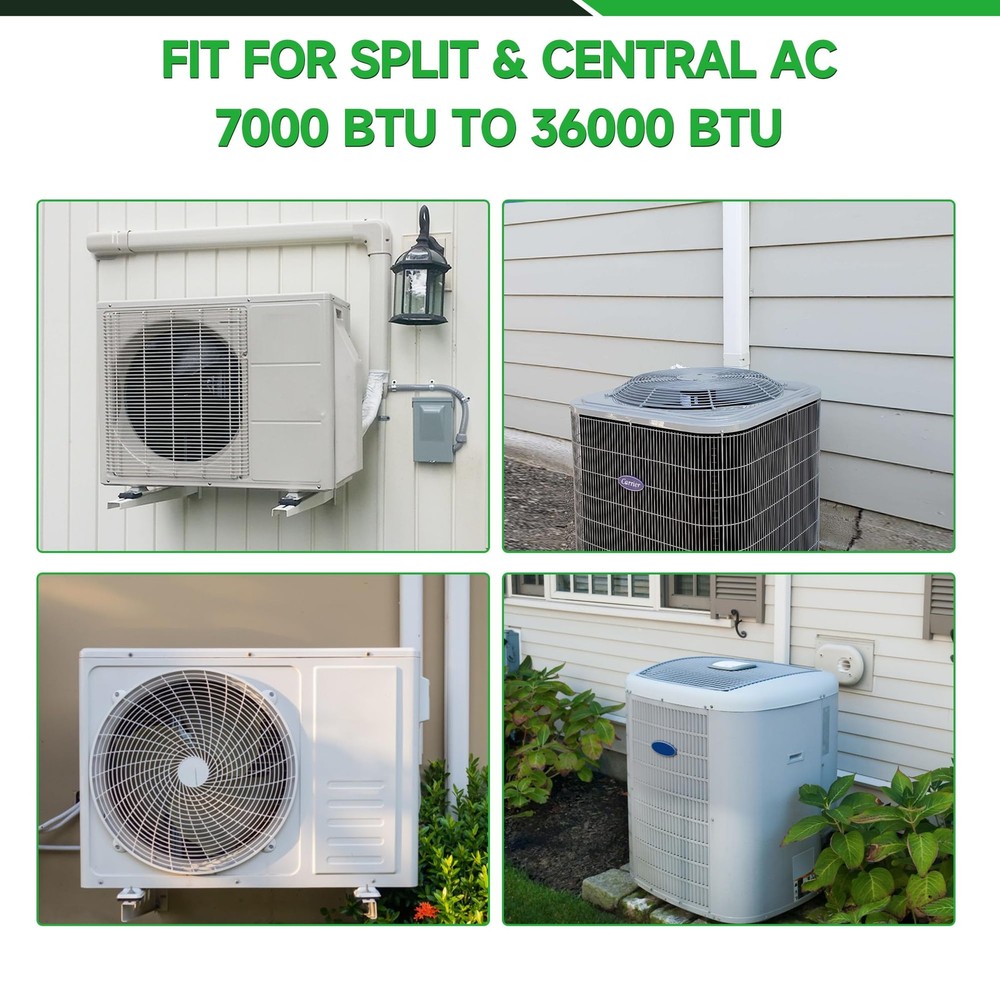 Mini-Split AC Line Set Cover: 4" 26 Ft Line Hide for Mini Split Central AC HV...