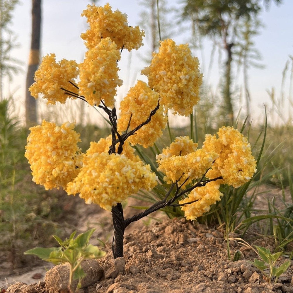 15cm Wire Flower Tree Model Tree Artificial Tree Diorama Landscape Material