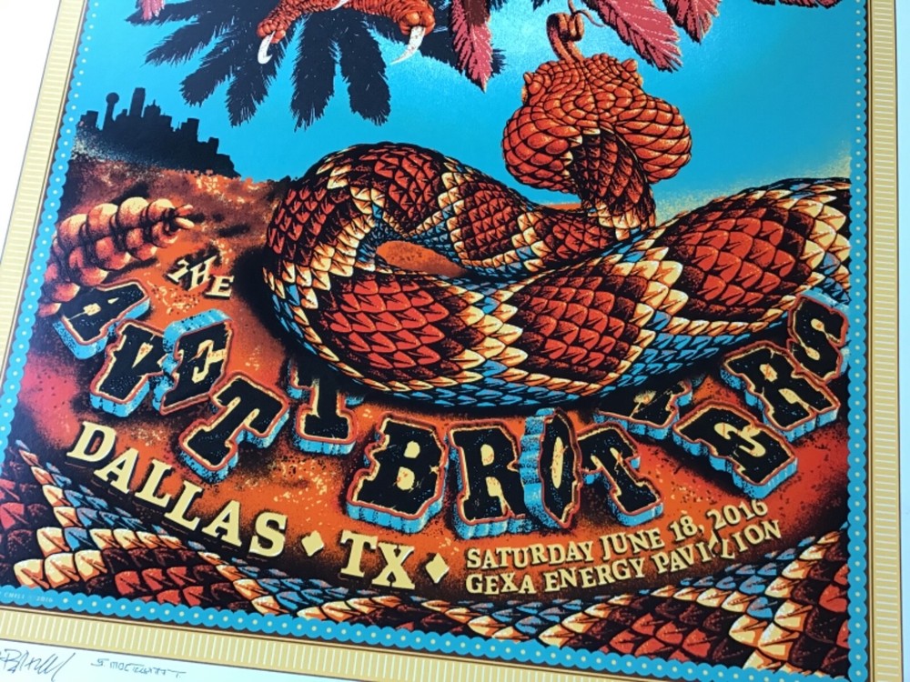 Mint Avett Brothers Poster Dig My Chili Dallas 2016 Dave Matthews Phish Sperry