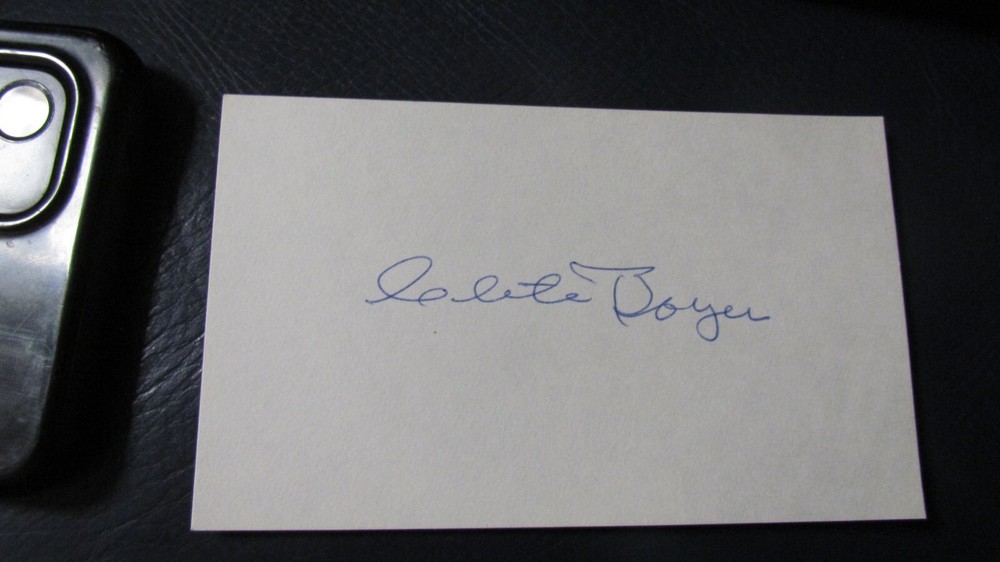 Clete Boyer signed Index Card