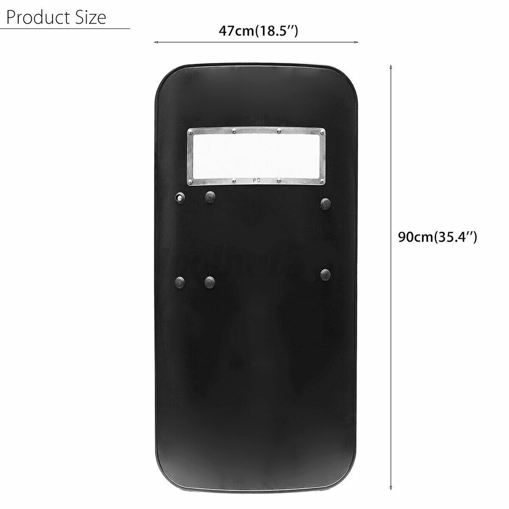 Tactical Hand-Held Anti-riot Shield Security Protection Durable Shield 3.5MM