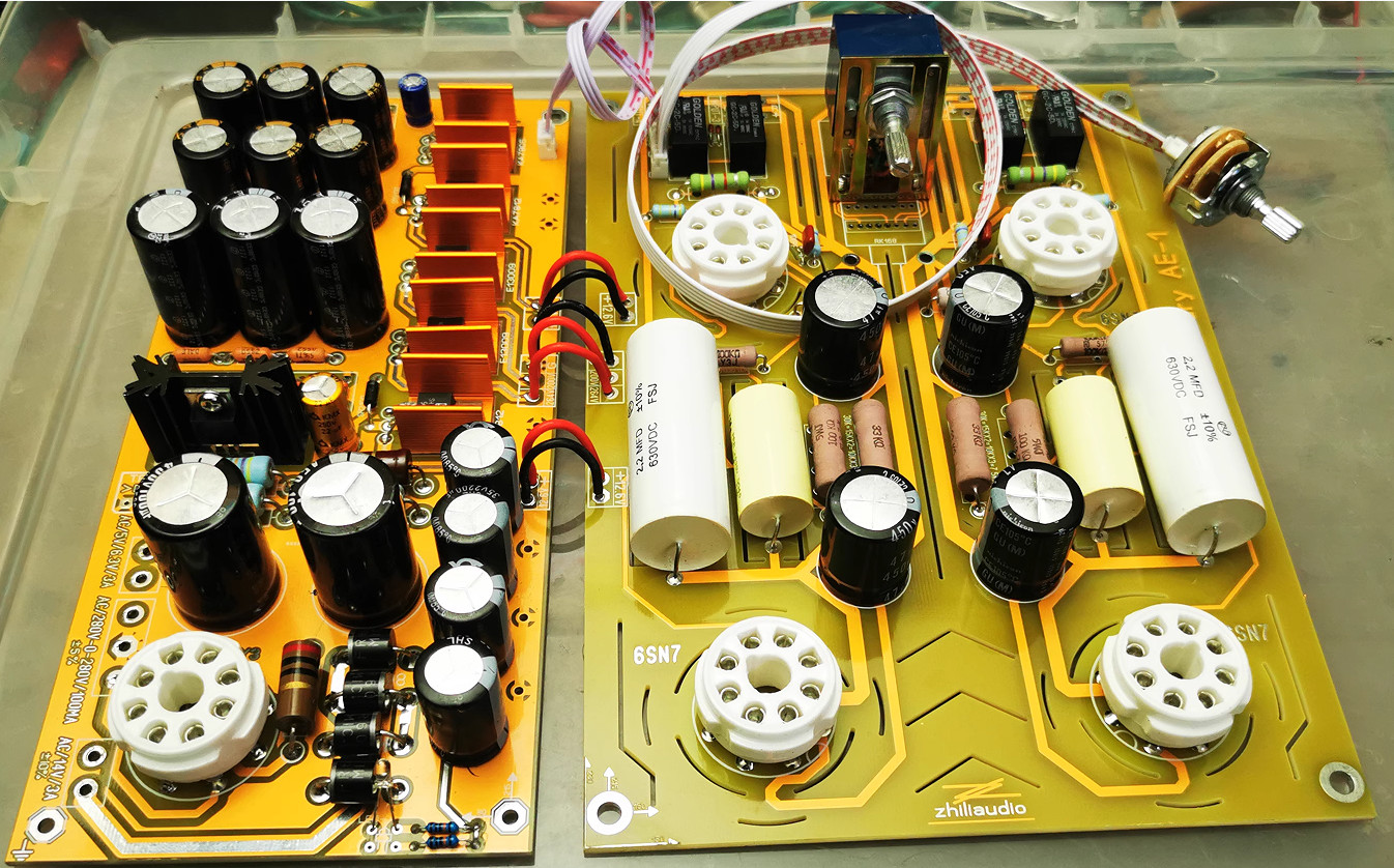 Full Assembled 6SN7 Tube Preamplifier Board Refer Cary AE-1 Preamp Without Tubes