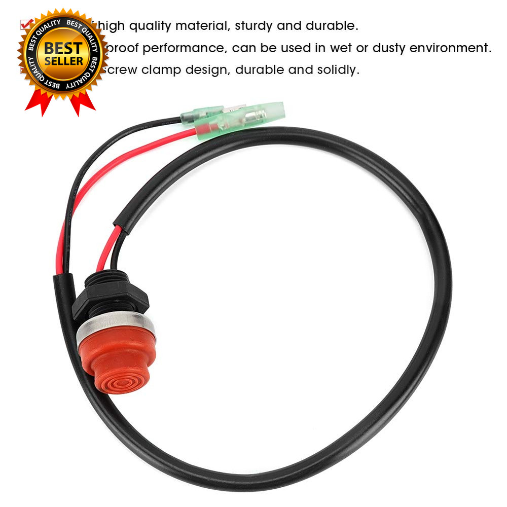 For 1989 Outboard Start Button Boat Button Switch Start Stop Switch Keyless Push
