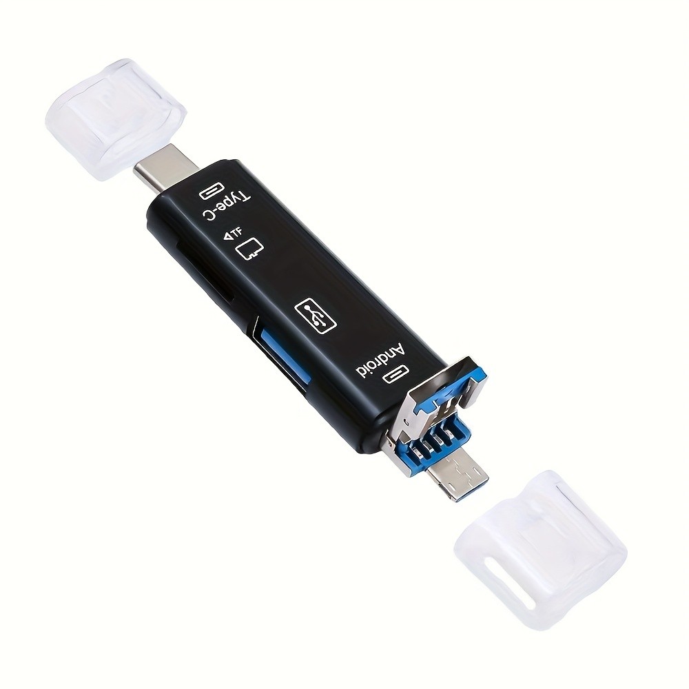5-In-1 USB Type C/Micro USB/TF/SD Memory Card Reader OTG Adapter