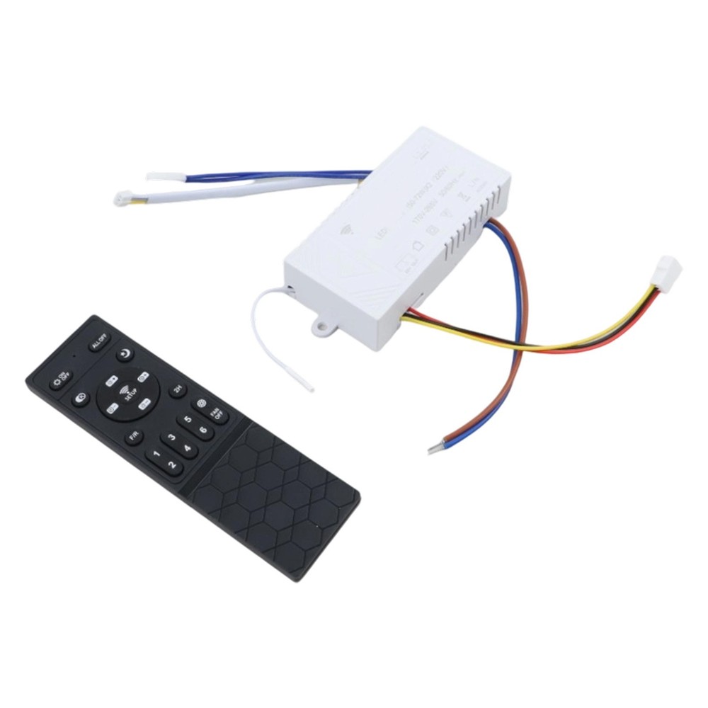 Remote Controller for LED Ceiling Fans with 6 Speed and Dimming Options