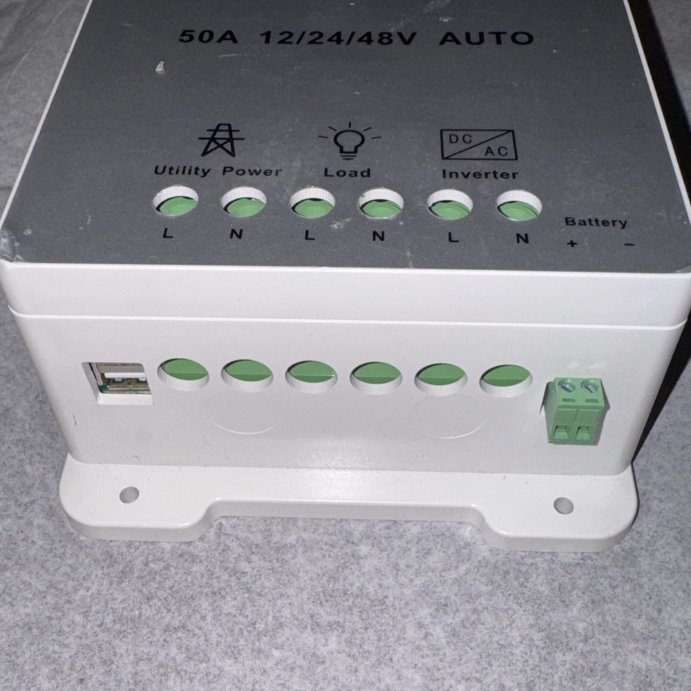 Automatic Transfer Switch 50A 5500 Watt ATS Dual Power Controller Off Grid Solar