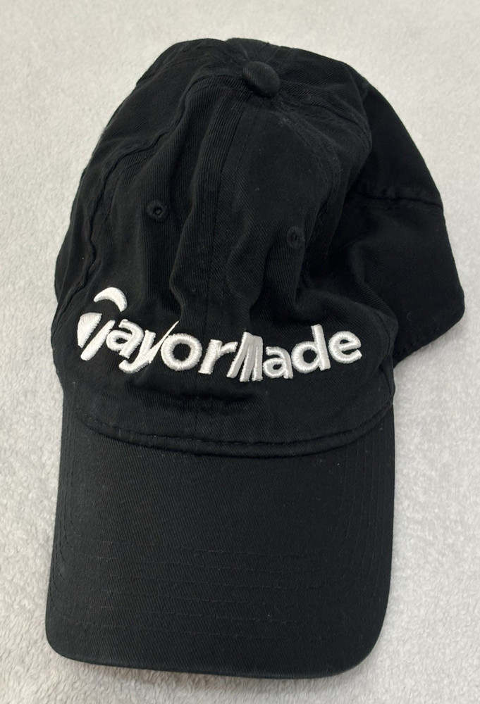 Taylormade BLACK Adjustable Golf Hat Cap || preowned