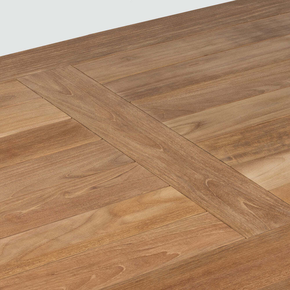 Ash & Ember Savannah Grade A Teak 96" Rectangular Farmhouse Dining