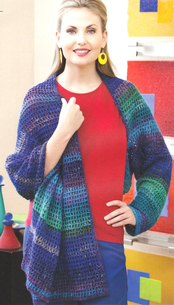 COZY Blue Moon Wrap/Apparel/Crochet Pattern INSTRUCTIONS ONLY