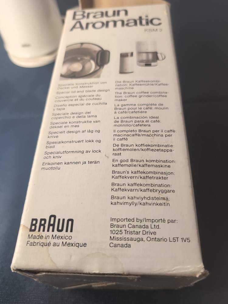 Braun KSM 2 Aromatic Coffee Grinder - White