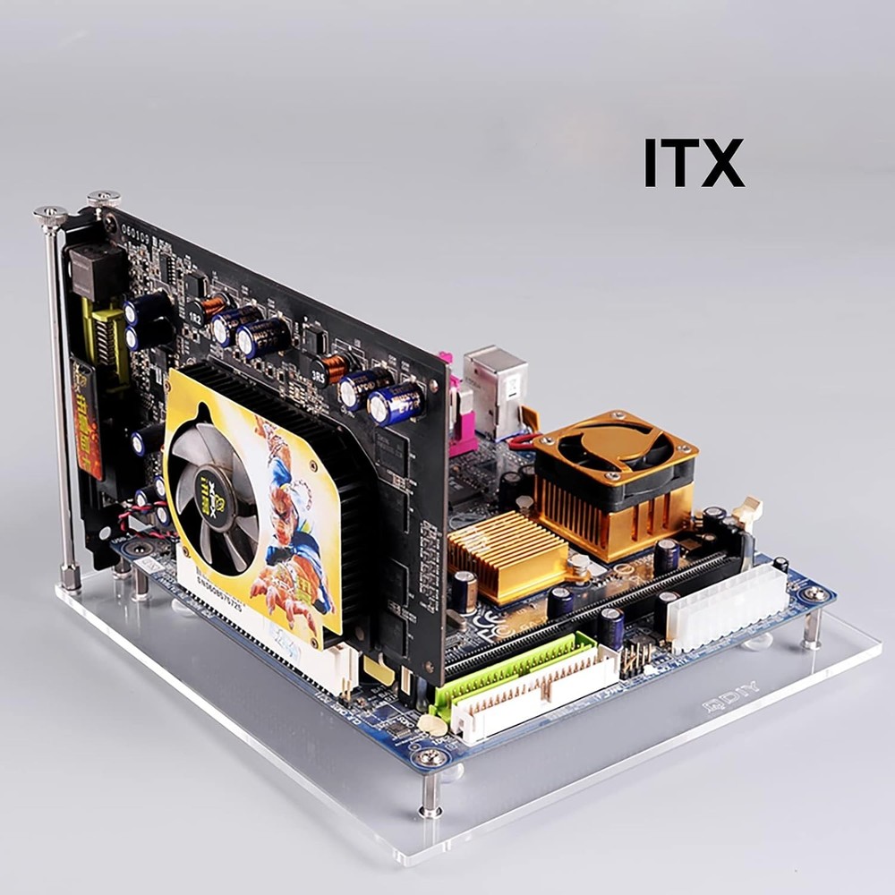 Compact Acrylic Open Frame Bench for Mini ITX PCs - Lightweight & Durable