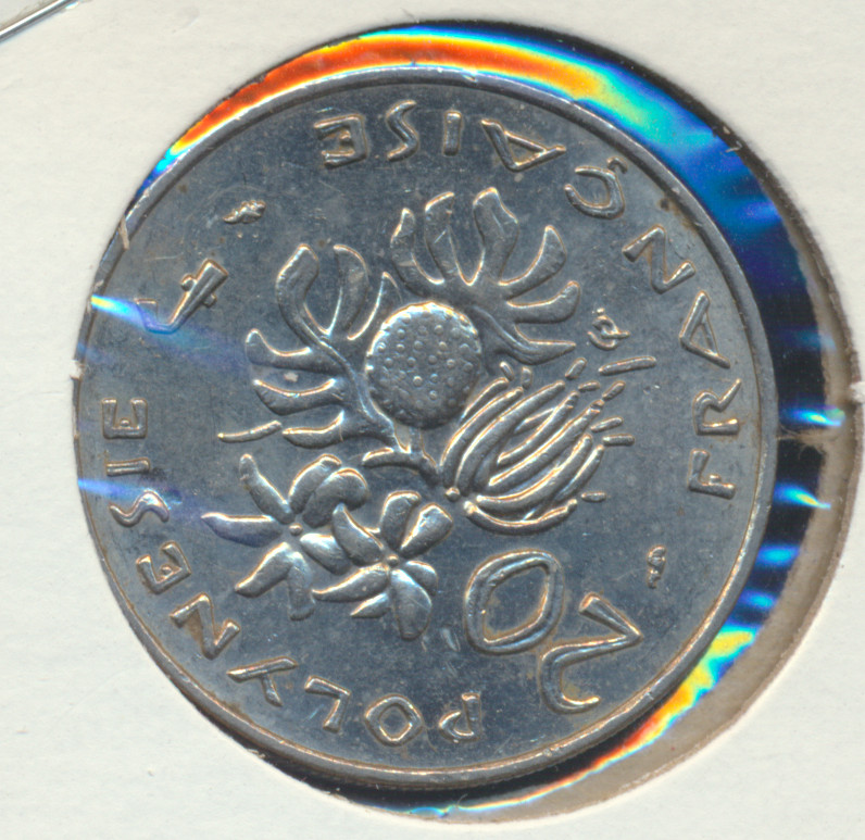 French Polynesia 1979 20 Franc Coin