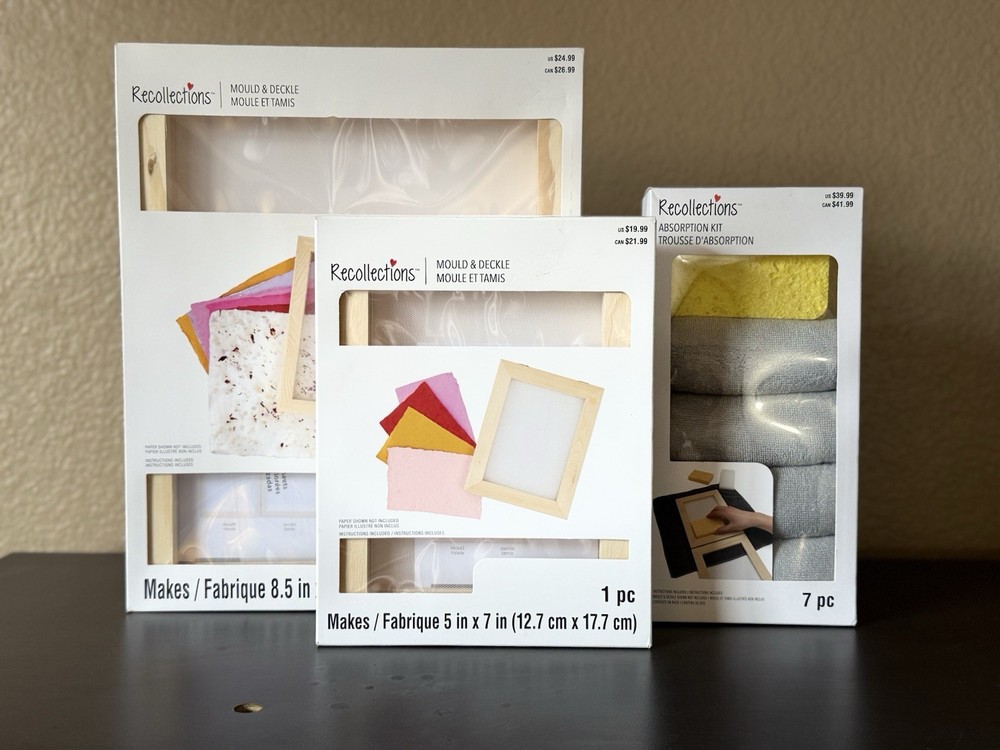 Recollections Papermaking Complete Bundle Mold Deckle Absorption Kit Templates