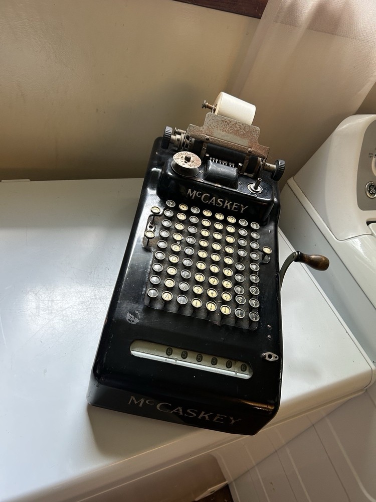 Antique 1900s McCaskey Adding Machine Cash Register Mechanical Calculator