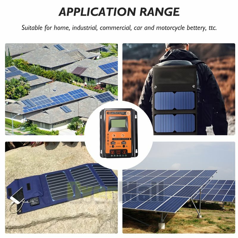 12/24V 100A MPPT Solar Charge Controller Panel Battery Regulator Dual USB Timer
