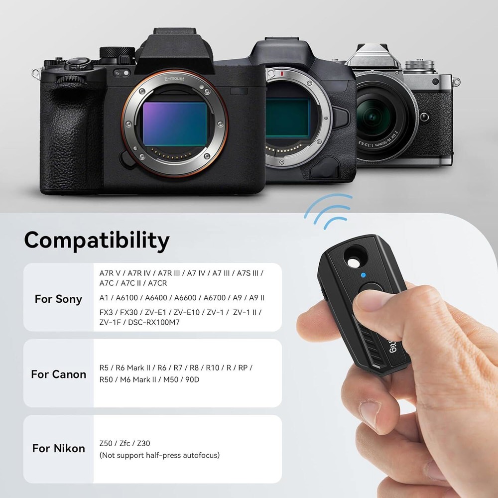 SmallRig Bluetooth Wireless Remote Controller for Sony A7R IV/Canon/Nikon