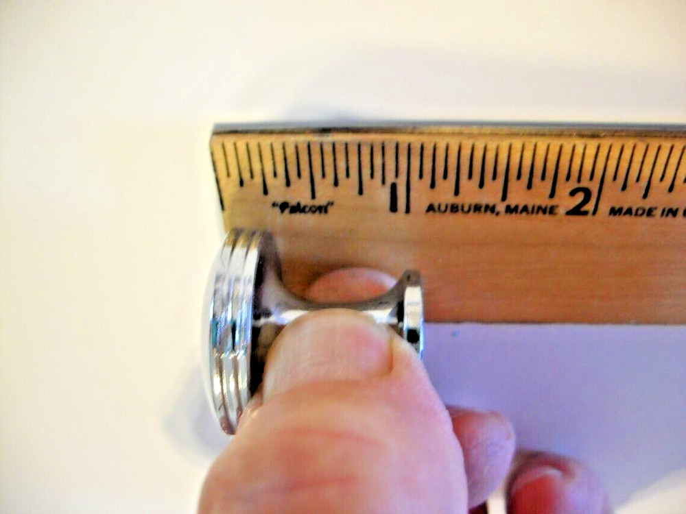 Vintage Nos Chrome Drawer Knobs 1-1/16" Cabinet Door Pull Stanley #4493