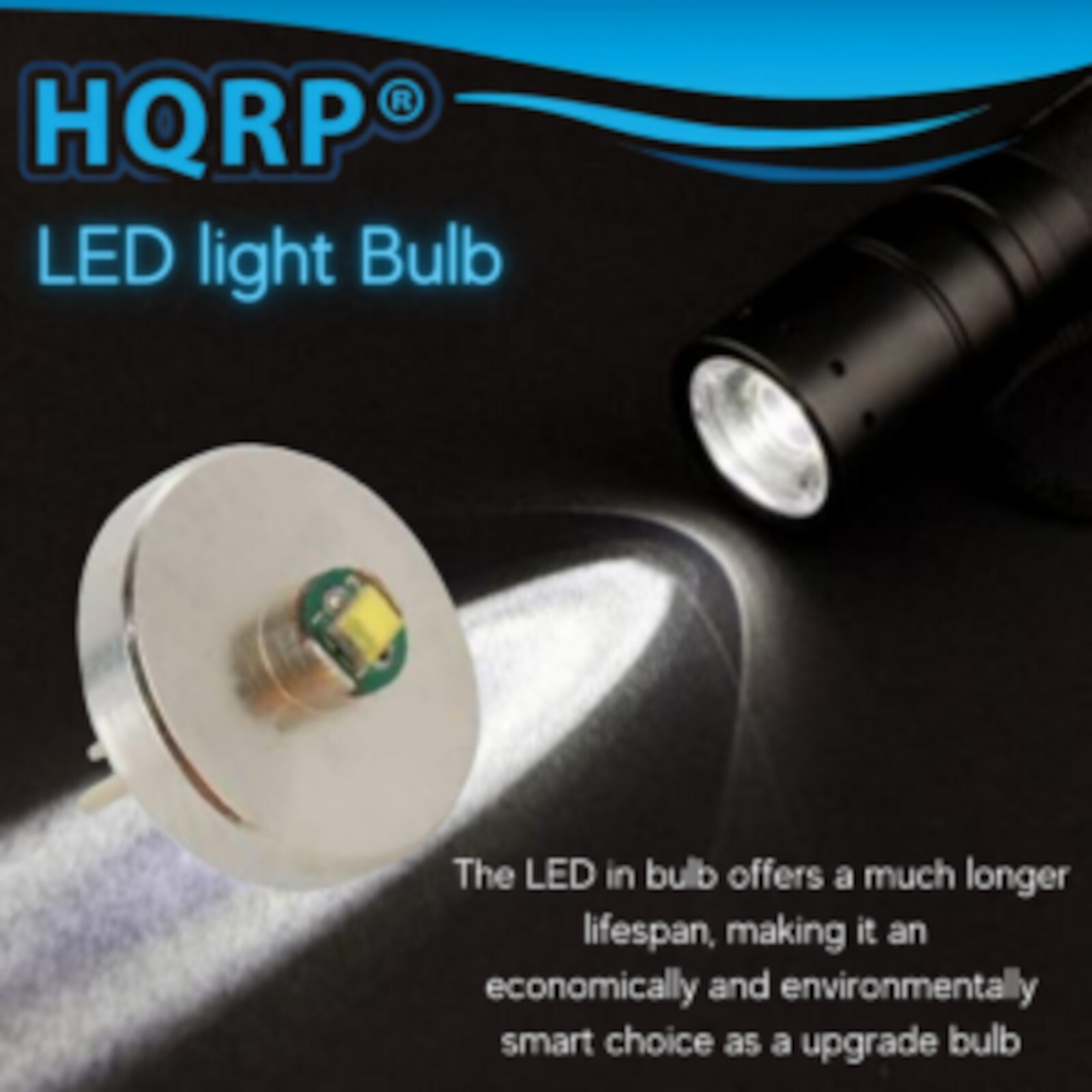 HQRP 3W Bi-Pin 90 Lumens Upgrade LED Bulb for Maglite 2AA Flashlights