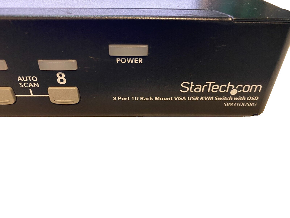 StarTech SV831DUSBUK KVM Switch, Tech Tested, No Power Adapter