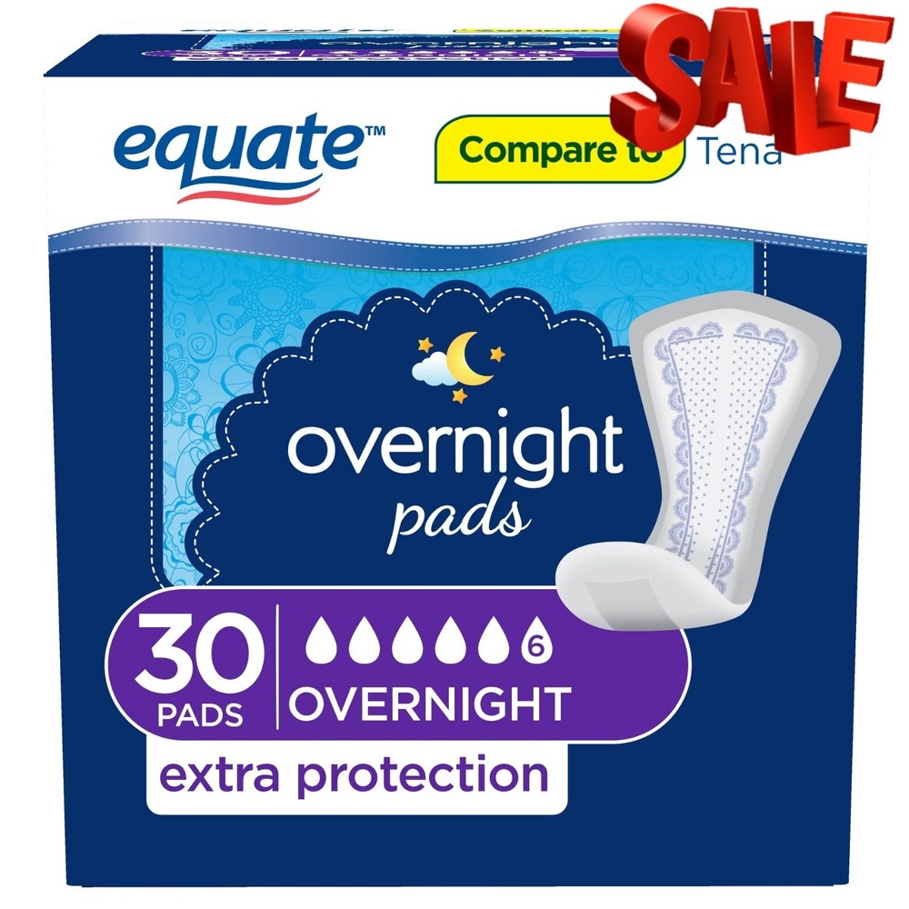 Women'S Incontinence Pads, Overnight (30 Count)