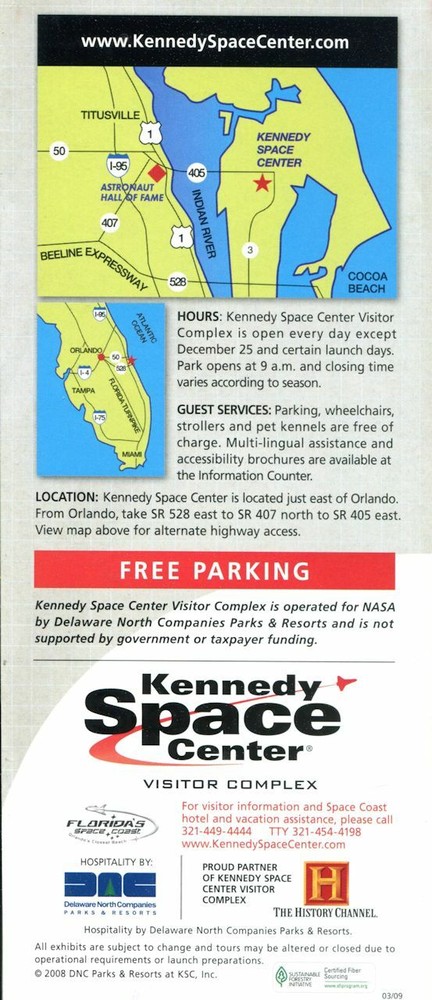 2008 Kennedy Space Center 15 Page Guidebook - Shuttle Launch Experience Opens