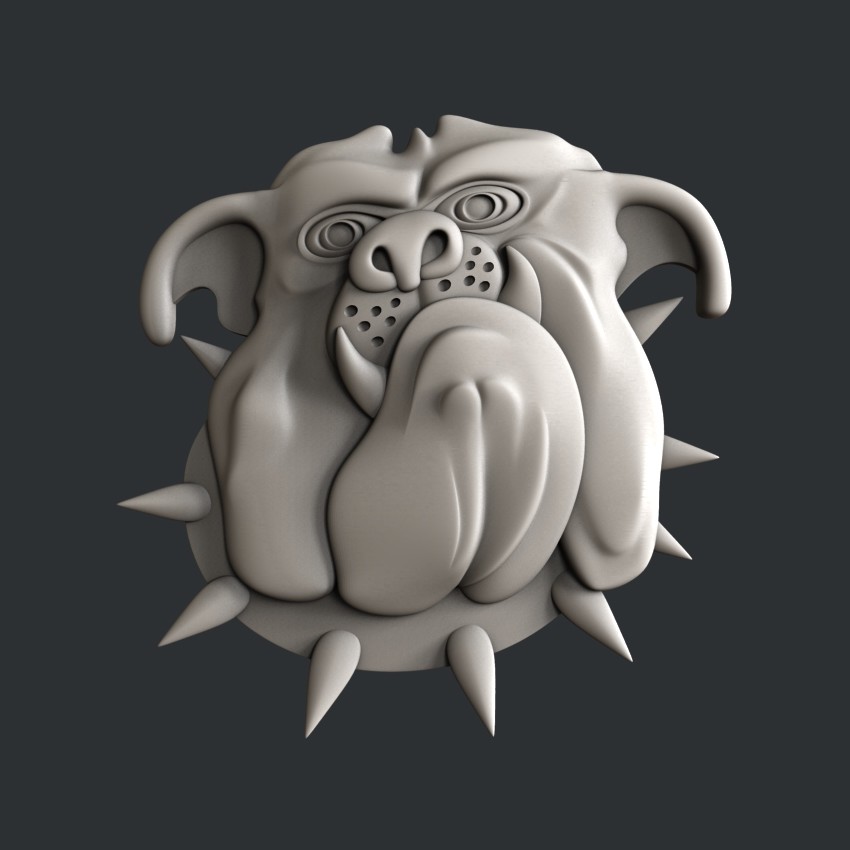 3d STL models for CNC, Artcam, Aspire, relief  dog