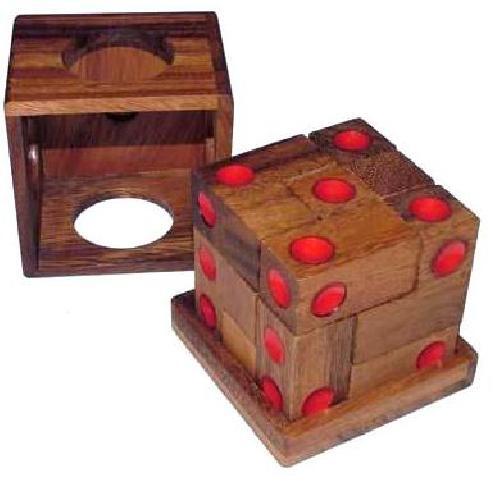 Dice Cube - 3D Wooden Brain Teaser Puzzle