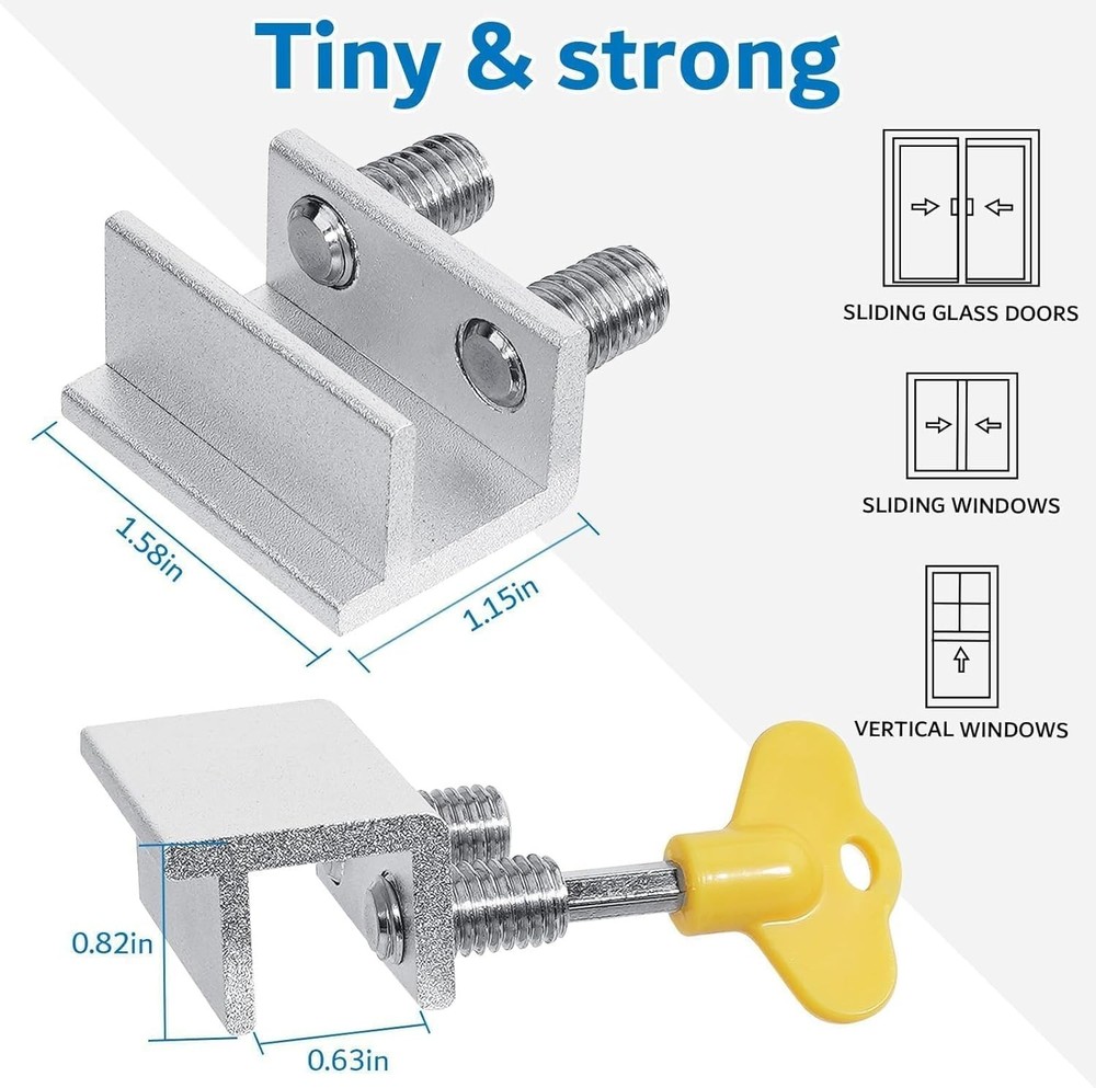 Sliding Window Locks for Horizontal Sliding Windows Security Lock with Key 8PACK