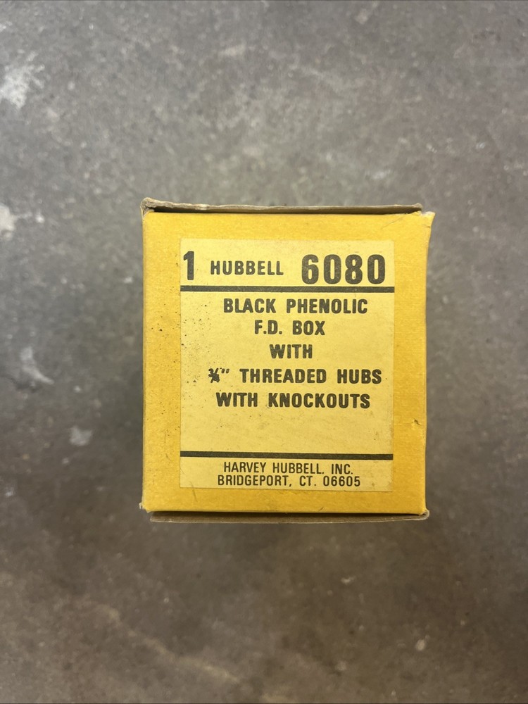 HUBBEL Black Phenolic F.D. Box