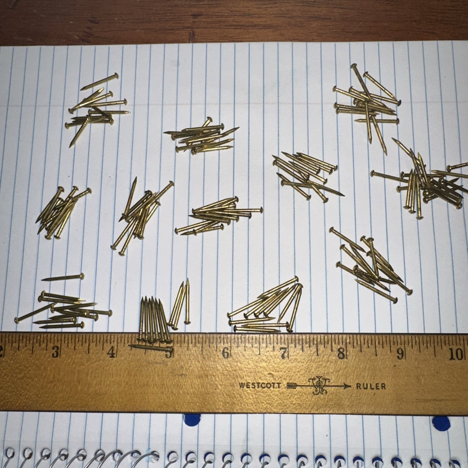 SOLID BRASS FINISH NAILS Vintage 120 Total! Domed Head